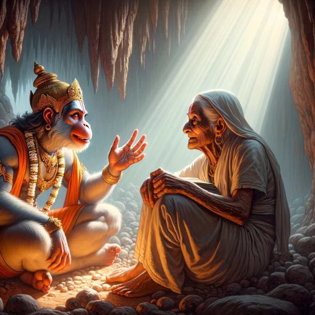 Hanuman Explains His mission to Svayamprabha